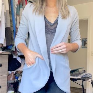 Grey stretchy blazer with pockets